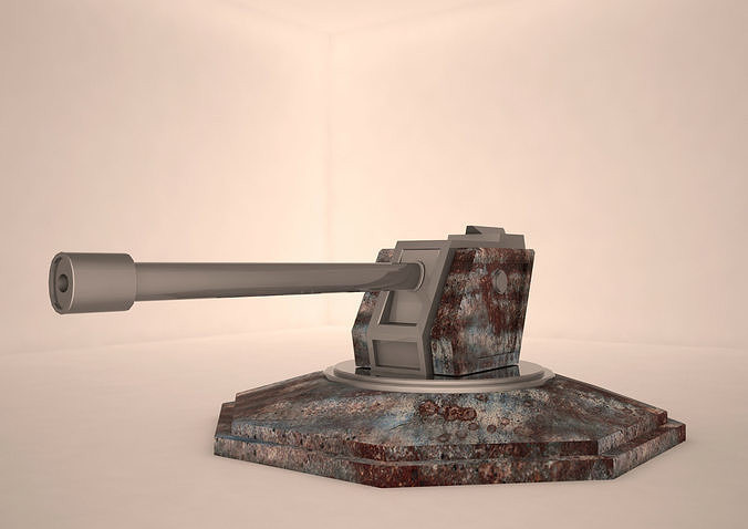 Tank weapon Low-poly Modèle 3D .c4d .max .obj .3ds .fbx .stl .blend 