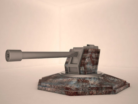 Tank weapon Low-poly Modèle 3D