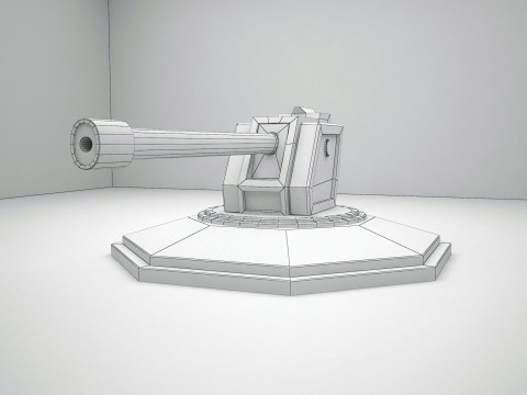 Tank weapon Low-poly Modèle 3D