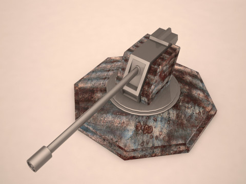 Tank weapon Low-poly Modèle 3D