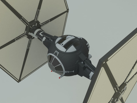 TIE-fighter spacecraft 3D Model