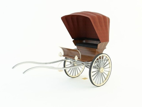 Tilbury Buggy Horse Cart 3D Model