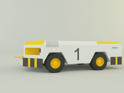 Tow flight deck tractor Low-poly 3D Modell