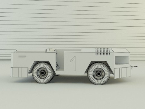 Tow flight deck tractor Low-poly 3D Modell