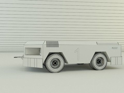 Tow flight deck tractor Low-poly 3D Modell