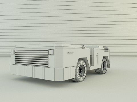 Tow flight deck tractor Low-poly 3D Modell