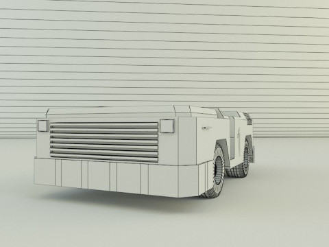 Tow flight deck tractor Low-poly 3D Modell