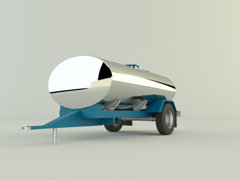 Tractor water trailer 3D Model