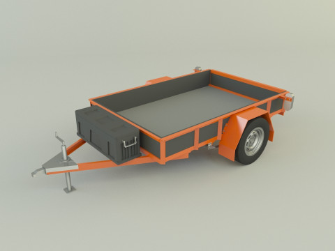 Car trailer 514 3D Model