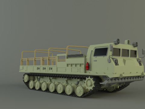 MT-T military vehicle 3D Model