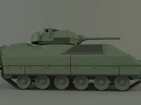 M2 Bradley tank 3D Model