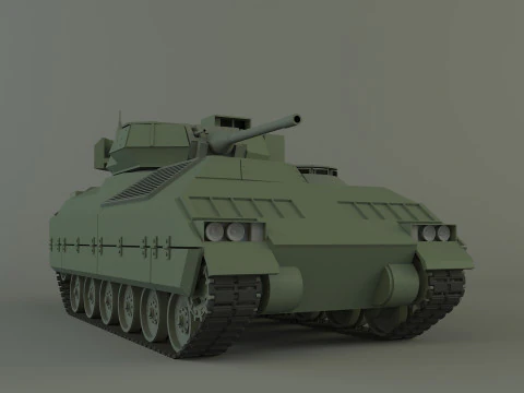 M2 Bradley tank 3D Model