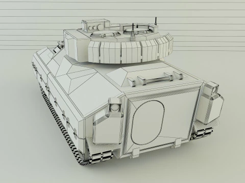 M2 Bradley tank 3D Model
