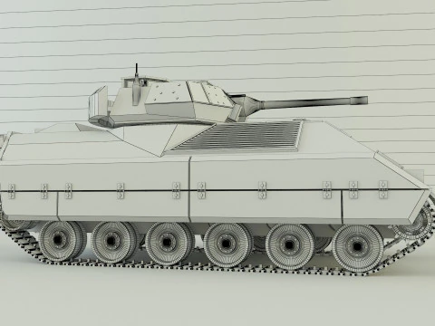 M2 Bradley tank 3D Model