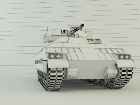 M2 Bradley tank 3D Model