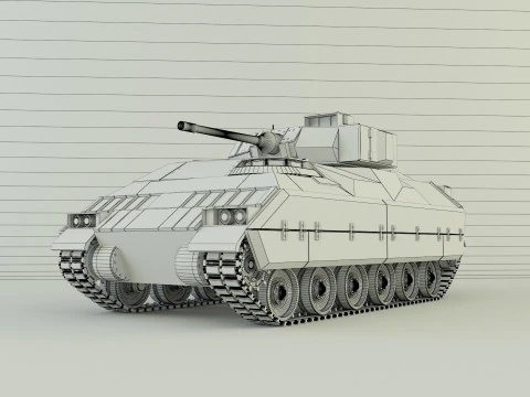 M2 Bradley tank 3D Model