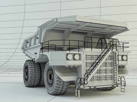 Big Mining Truck Modelo 3D