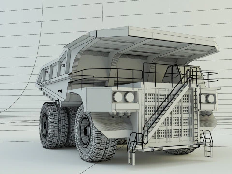 Big Mining Truck 3D Model