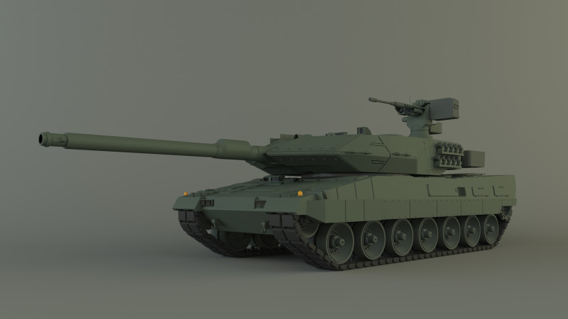 Leopard 2A6 military tank 3D Model .c4d .max .obj .3ds .fbx .stl .blend