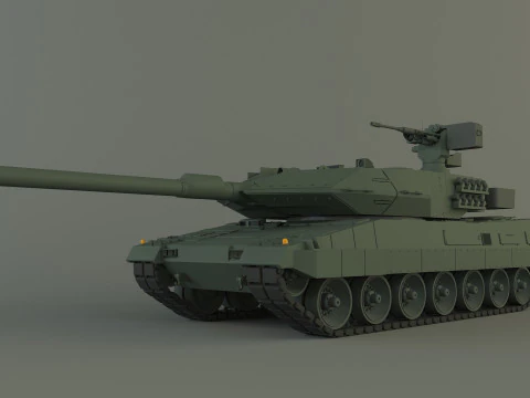 Leopard 2A6 군용 탱크 3D 모델