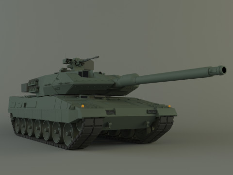 Leopard 2A6 military tank 3D Model