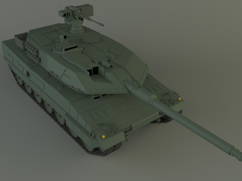 Leopard 2A6 military tank 3D Model
