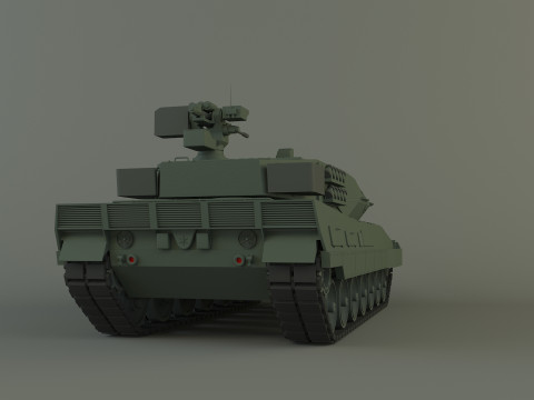Leopard 2A6 military tank 3D Model