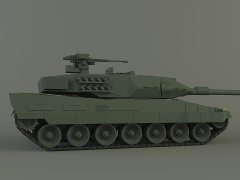 Leopard 2A6 military tank 3D Model
