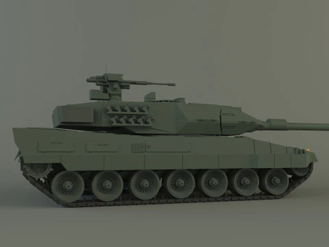Leopard 2A6 military tank 3D Model