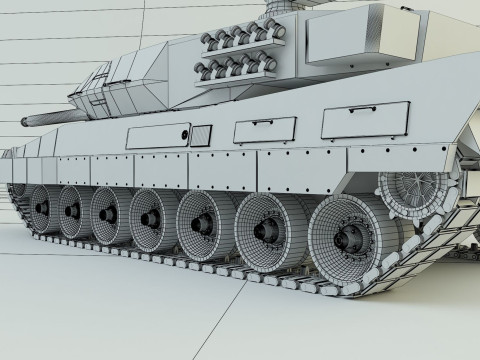 Leopard 2A6 military tank 3D Model