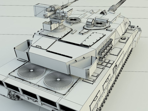Leopard 2A6 military tank 3D Model