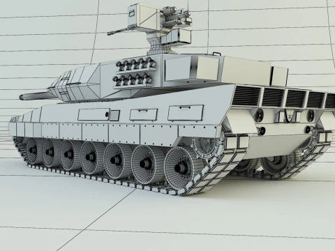 Leopard 2A6 military tank 3D Model