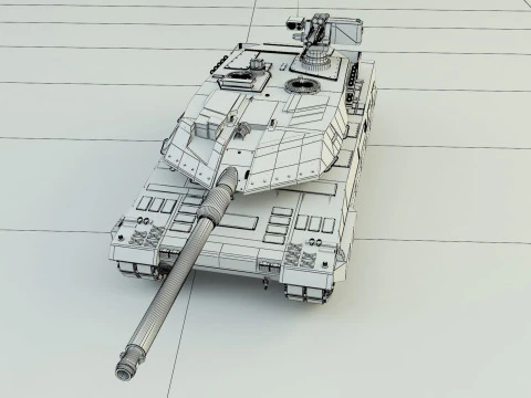Leopard 2A6 military tank 3D Model