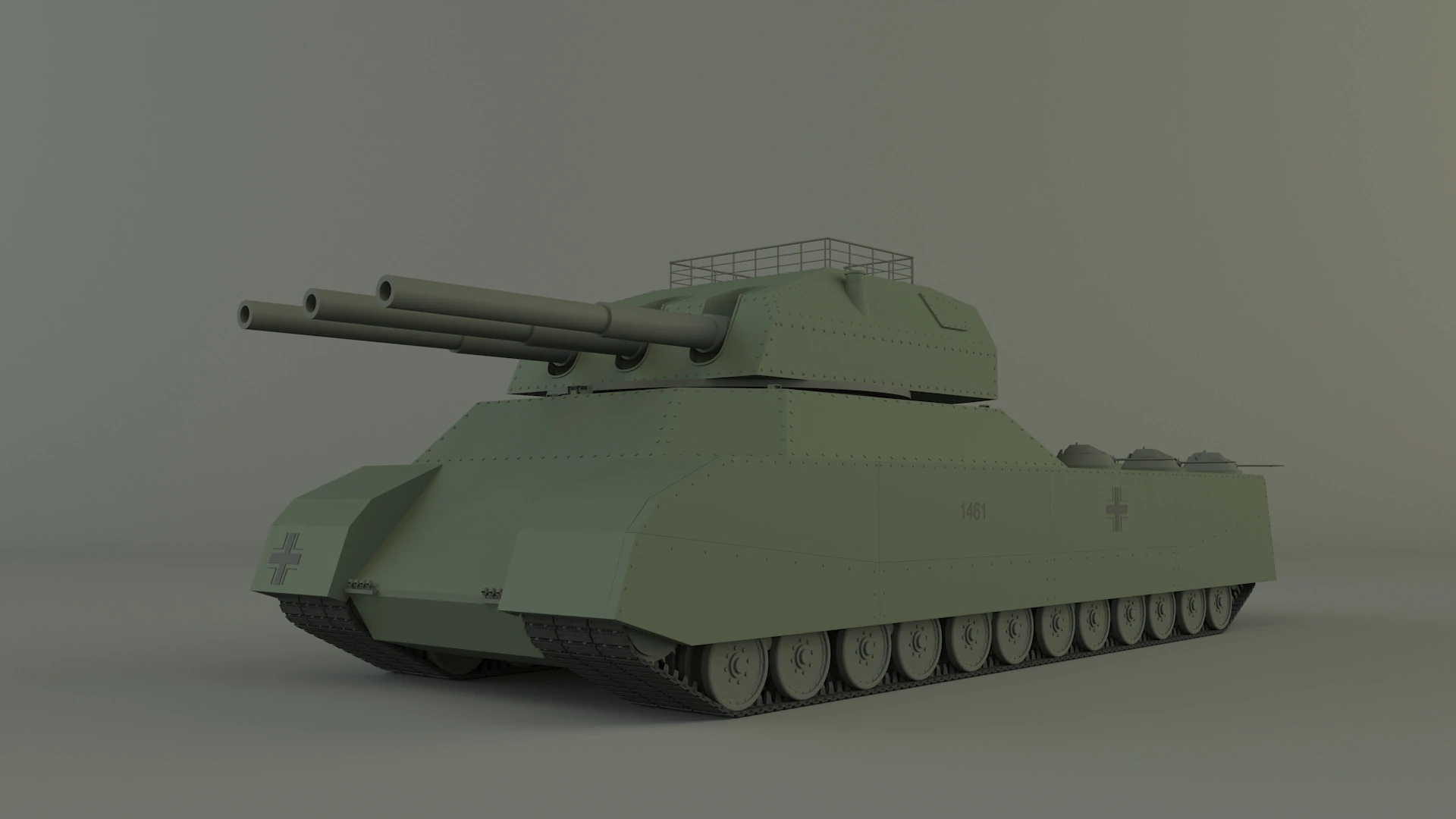 Tanque ratte landkreuzer p1000 Modelo 3D .c4d .max .obj .3ds .fbx .stl .blend 