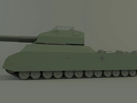 Tanque ratte landkreuzer p1000 Modelo 3D