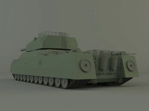 Tanque ratte landkreuzer p1000 Modelo 3D