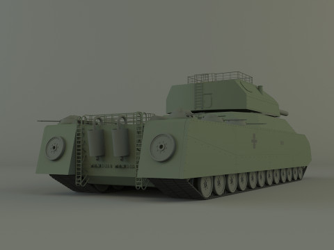 Zbiornik grzechotkowy Landkreuzer P1000 Model 3D