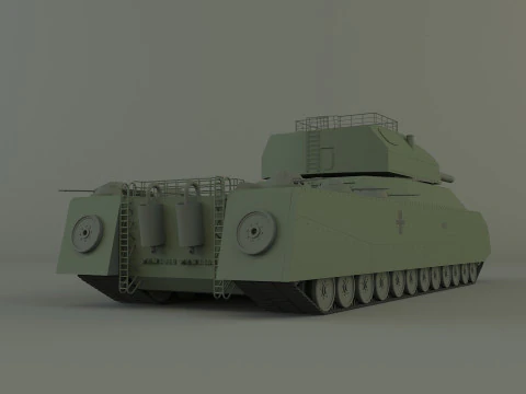 Tanque ratte landkreuzer p1000 Modelo 3D