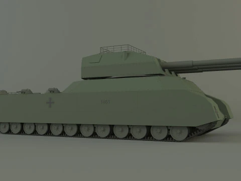 Tanque ratte landkreuzer p1000 Modelo 3D