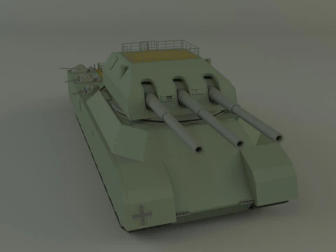 Tanque ratte landkreuzer p1000 Modelo 3D