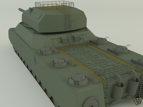 Zbiornik grzechotkowy Landkreuzer P1000 Model 3D