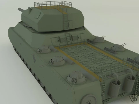 Tanque ratte landkreuzer p1000 Modelo 3D
