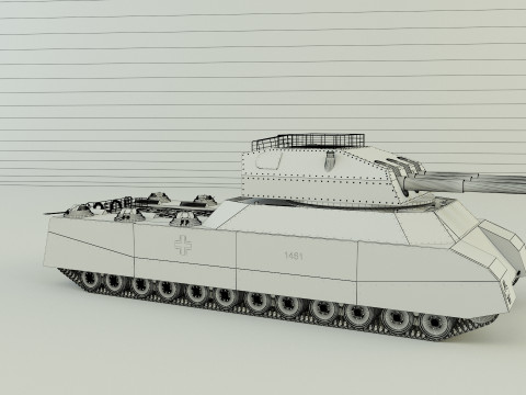 Zbiornik grzechotkowy Landkreuzer P1000 Model 3D