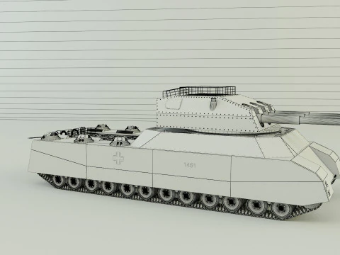 Tanque ratte landkreuzer p1000 Modelo 3D