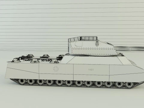 Tanque ratte landkreuzer p1000 Modelo 3D