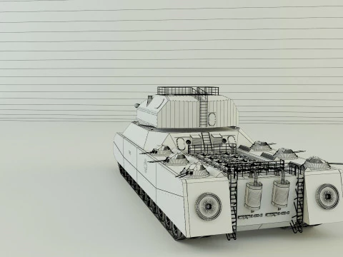 Tanque ratte landkreuzer p1000 Modelo 3D