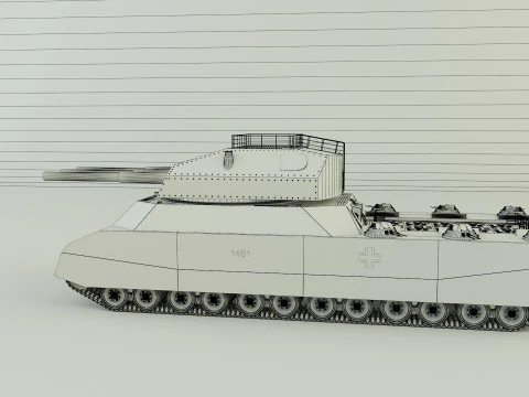 Tanque ratte landkreuzer p1000 Modelo 3D