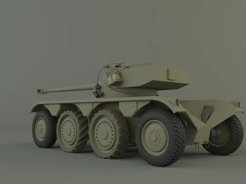 Panhard EBR 75 military tank 3D Model