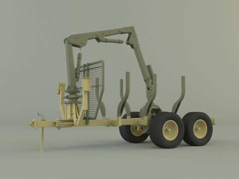 Reboque florestal Modelo 3D