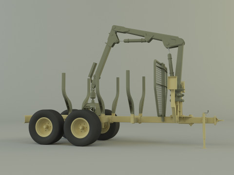 Reboque florestal Modelo 3D